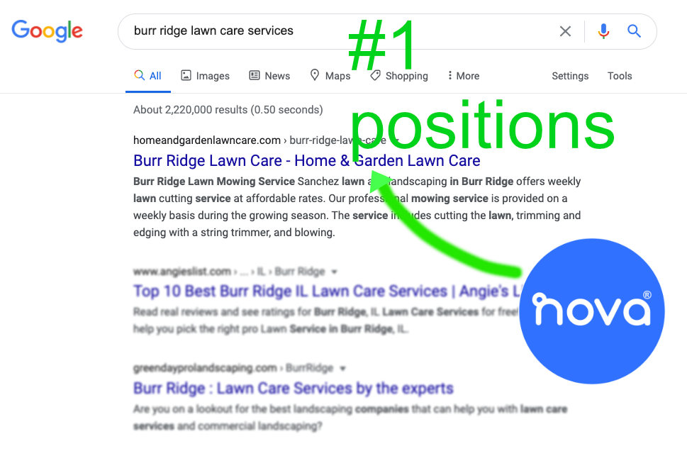 small business top positions in Google
